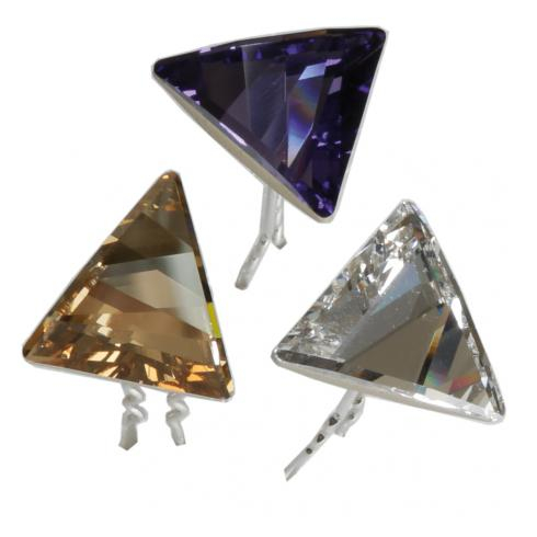 EPINGLE STRASS TRIANGLE x2