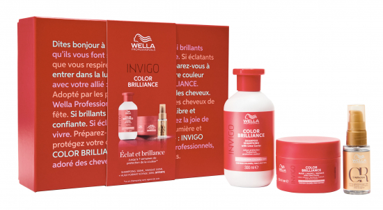 WELLA COFFRET COLOR BRILLANCE SH 300 ml + MASQUE 150 ml + HUILE