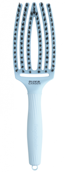OLIVIA GARDEN BROSSE FINGERBRUSH LOVE 26 PASTEL BLUE 6 RANGS New