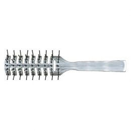 BROSSE CRABE DOUBLE PICOT ARGENT