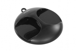 MIROIR A POIGNEE LUNA ORIGINAL ROND NOIR 28cm