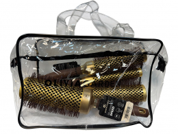 OLIVIA GARDEN BLOWOUT SPEED GOLD & BROWN LOT DE 4pcs