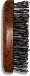 BROSSE BARBE NAVETTE POILS SANGLIER BOIS MARRON FONCE