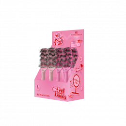 OLIVIA GARDEN PRESENTOIR FINGERBRUSH THINK PINK 8pcs