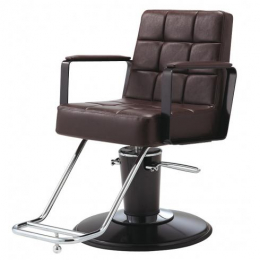 FAUTEUIL BELMONT CHOCO - PIED ALU 5 BRANCHES